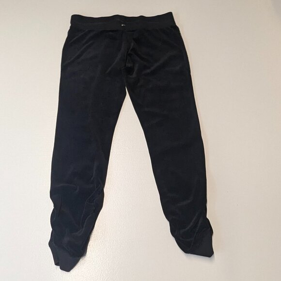 Juicy Couture Size Medium Black Velour Joggers - Picture 2 of 15